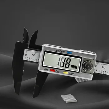 150mm Elektronické Digitálne Strmeň Uhlíkových Vlákien Dial Vernier Strmeň Rozchod Pachometer Digitálny Mikrometer na Meranie Nástrojov