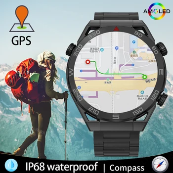 2023 Nové technológie NFC EKG+PPG Bluetooth Hovor Smartwatch GPS Sledovanie Pohybu Náramok Kompas Pre Huawei Hodinky Ultimate Smart Hodinky Mužov