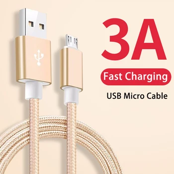 3A Micro USB Kábel Rýchle Nabíjanie Kábel pre Samsung Xiao Redmi Poznámka 5 Pro Mobilné telefóny, Príslušenstvo Dátový Kábel, Nabíjačka, Usb Kábel