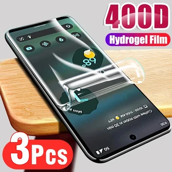 3KS Hydrogel Film Screen Protector Pre Google Pixel 7 6 Pro 6a 5 4 3 XL 4a 3a 4XL 3XL 3aXL Plný Kryt Ochranný Film Nie Sklo