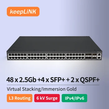48-Port Multi-Gigabit 2,5 G Ethernet Managed Switch with 4 SFP+ 2 Porty 40 G QSFP+
