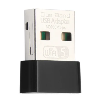 600Mbps Mini Wifi Adaptér USB Wireless Dual Band 5.8 G 2.4 G vysokorýchlostné Sieťové Karty Adaptéra WiFi Dongle pre Notebook Ploche