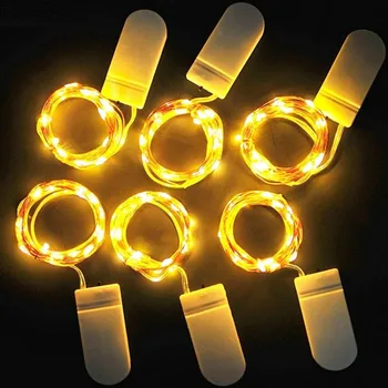 6Pcs Víla Svetlo LED Medený Drôt String Svetlá Vonkajšie Garland Svadobné Svetlo pre Domáce Vianočné Záhrada Holiday Party Dekorácie