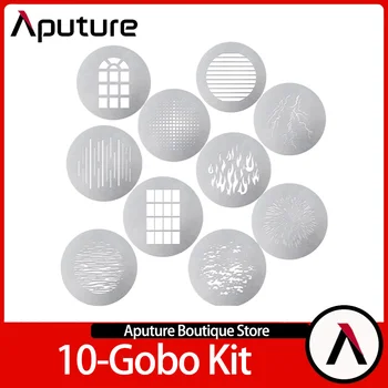 Aputure 10-Gobo Kit B-Veľkosti Kompatibilné s Spotlight Mount Video Svetlo Fotografia Príslušenstvo