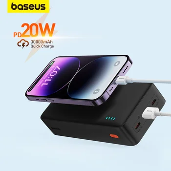 Baseus 20W Power Bank 30000mAh Prenosné Nabíjačky Powerbank Rýchle nabíjanie Externej Batérie pre iPhone 8-15 série