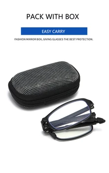 Febuary Diopter +1,0 až +4.0 Anti-modré Svetlo Presbyopia okuliare na Čítanie s Prenosné Prípade Muži Ženy TR90 Okuliare