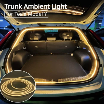 Frunk LED Svetelné Pásy pre Tesla Model Y Zadný Kufor Neon LED Pásy Modifikované Okolitého Osvetlenia Vodotesný Flexibilný Auto Príslušenstvo