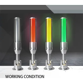 KOOJN 3-farebná Intenzita Svetla, Zvuku a Svetla, Alarm, Svetlo, Skladací s Bzučanie 24V LED Svetlo Priemyselnej CNC Centrum Zariadení