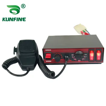 KUNFINE 12V Federálneho Signál 200W upozornenie polícia bezdrôtovú automobilovú siréna 10 tóny s Mikrofónom, 2 svetelné spínače (bez reproduktorov)