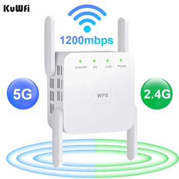 KuWfi 2.4 G 5G Wifi Opakovač 1200Mbps Wi fi Router Dlhý Rad Booster Wifi Signálu Zosilňovač Bezdrôtový Wi-fi Opakovač Domov Internet