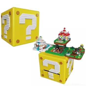 NOVÝ V Super 64 otáznik Bloky Model Tehly Hry Stavebné Bloky 71395 Tehly Vzdelávacie Hračky pre Deti Narodeninám