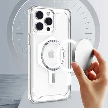PLYO luxus Pre Apple iPhone 14 prípade plus magnetické 13 pro max 12 mini vojenské magsafe jeseň dôkaz 11 telefón ochranné puzdro