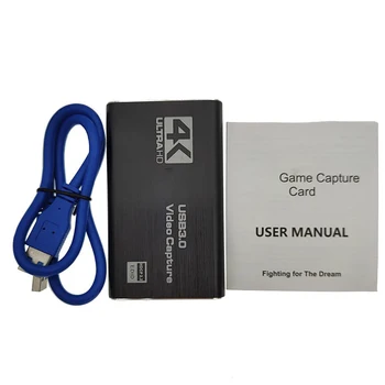 USB3.0 digitalizačné Karty pre OBS Záznamník 4K60 Converter 30hz Podporuje Mikrofón pre PC, Fotoaparát, Projektor Zachytiť Kartu