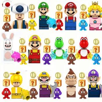 WM6103 KDL815 Super Mario Bros Stavebné Bloky Luigi mini Akčná hračka Údaje Stavebné Bloky, Hračky Tehál Zostaviť Hračka Darčeky pre