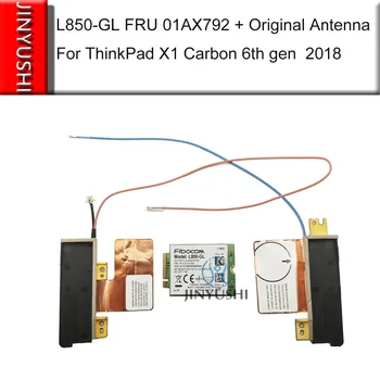 Úplne Nový!! Fibocom L850-GL FRU 01AX792 01AX786 WWAN Karta+originálne červená modrá Anténa pre Lenovo Thinkpad X1 carbon 6./7. generácie