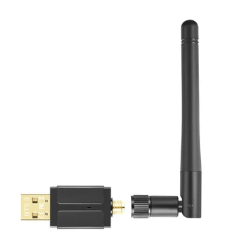 1 Nastavte 100M Externá Anténa USB Bluetooth 5.3 Adaptér USB Bluetooth Vysielač-Prijímač (Black)