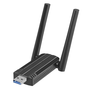 1 Sada Bezdrôtovej Sieťovej Karty 5G USB Sieťová Karta Adaptéra Wifi6 Prijímač Počítač WIFI Vysielač Čierna