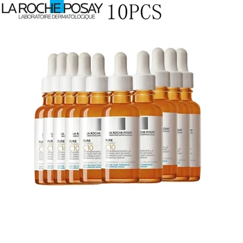10PCS La Roche Posay Čistý Vitamín C Tváre Essence 30ml Anti-aging Zosvetlenie Pokožky Hyalurónovej a Kyselina salicylová Sérum