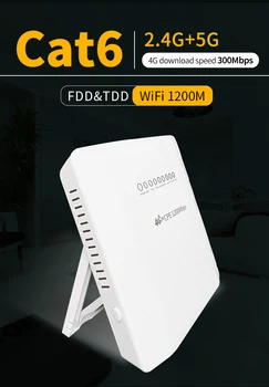 4G LTE Cat6 Router FDD DL300/50 mb Kapela 1/3/5/7/8/20/38/40/41 700/900/1800/2100/2600MHz 100User AC 1200Mbps
