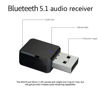 5 1 Audio USB Adaptér Malá Veľkosť, Bezdrôtový Vysielač Pripojiť Príslušenstvo Mikrofónom Bluetooth-kompatibilné, Konektor