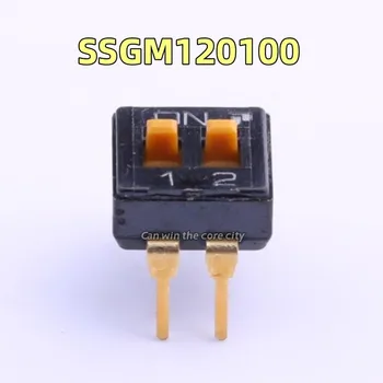 5 Kusov SSGM120100 Japonsko A LPS priame plug dial prepínač 2 bit 2.54 rozmiestnenie bytu dial kód prepínač