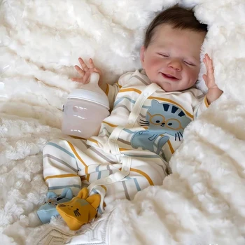 50 20-Palcový Reborn Bábiky Spanie apríla Smajlíka Realisticky Ručne Maľované Baby Doll Mäkké Telo Spánok Novorodenca Batoľa Reborn Hračky