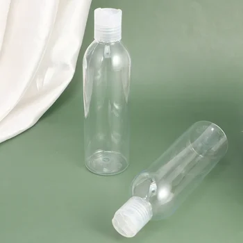 6pcs 250ml Stlačte Typ Veko Cestovné Fľaše Prenosné Nádoby Prázdna Fľaša na Šampón, Krém (Priehľadnú Fľašu a