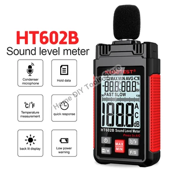 Digitálny Zvukomer Audio Level Meter Sonometro Merač Decibelimetro 30-130dB Decibel Meter Prenosný Merač Hluku