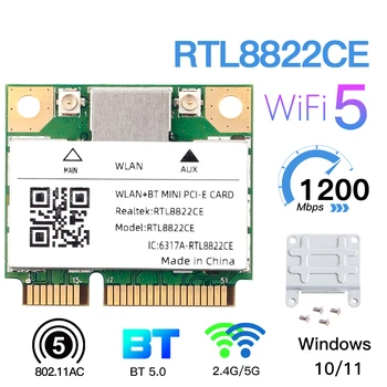 Dual Band Mini Pcie RTL8822CE 1200Mbps Karty WiFi, Bluetooth 5.0 Adaptéra Bezdrôtového pripojenia 802.11 ac WIFI dongle Pre Win10/11 Lepšie 7260HMW
