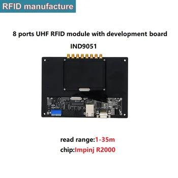 Impinj dlhý rad pasívne rfid 8 portov uhf rfid reader 860-960mhz epc gen2 multi-tag pevné reader TCP/IP RJ45/Ethernet, rs232