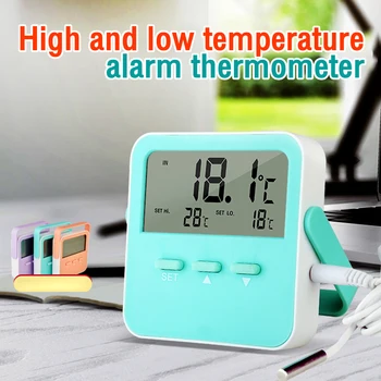 LCD Digitálny vnútornej Teploty Meter Vysoká/Nízka Teplota, Alarm Elektronické Domov Teplomer S Držiakom Na Ploche Home Office