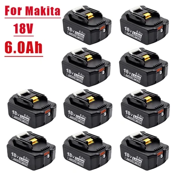 Makita 18V 6Ah Batterie BL1850 BL1860 BL1860 1840 LXT Lítium‑Iónová Pour Outils Électriques BL1840B BL1830 194205-3 LXT-400