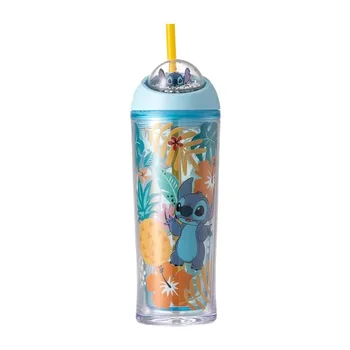 Nové Disney Kreslené Steh sippy pohár S slamy deti slamy mlieko pohár Športové Fľaše dievčatá Sophia Kŕmenie poháre