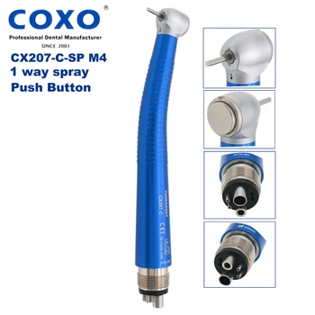 NSK PANA MAX Typ COXO YUSENDENT Zubné Tlačidlo Turbíny Vysokej Rýchlosti Štandardu Hlavu Modrá Farba Handpiece M4 4Holes CX207-C-SP