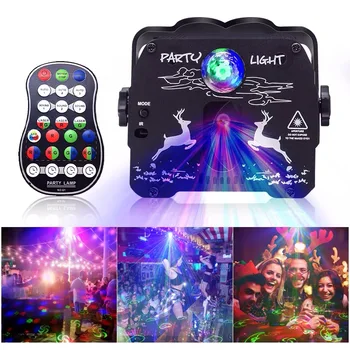 USB Domov Projektor LED Diaľkové Ovládanie Laserové Svetlo RGB Hlasové Ovládanie Magic Ball Svetlá pre DJ Party Bar KTV Atmosféru zariadené, pri