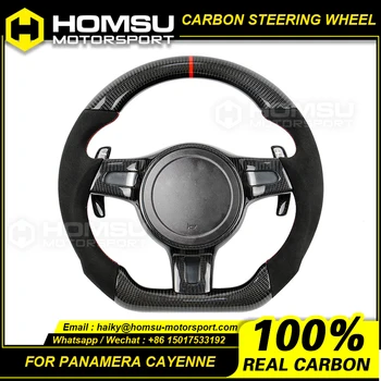 Vlastné alcantar uhlíkových vlákien volant Pre porsche 911 970 958 panamera cayenne racing wheel konvertibilné