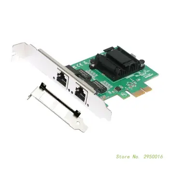 Vysoká Rýchlosť PCIe X4, Gigabit Dual Port Server Siete 2xRJ45 Port Lan Adaptér Karta 10/100/1000M, Ethernetový Radič